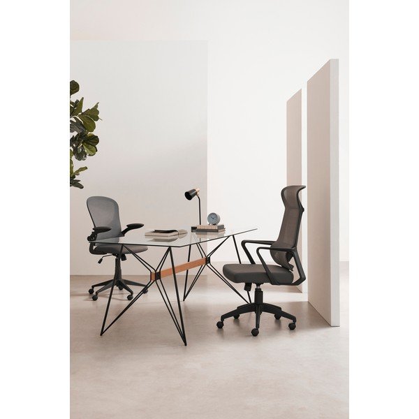 Črn oblazinjen pisarniški stol Hoboken – Yes Everyday-image-1