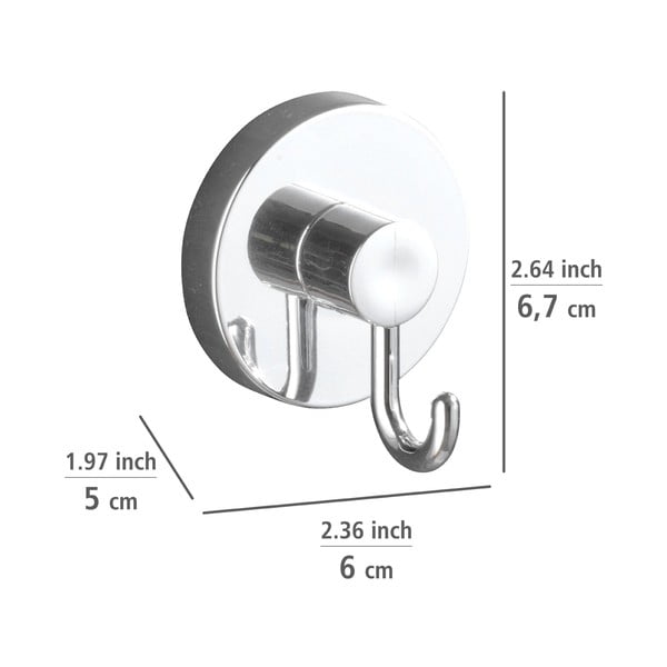 Komplet pripomočkov za kopalnico v srebrni barvi z namestitvijo brez vrtanja Bari – Wenko-image-4