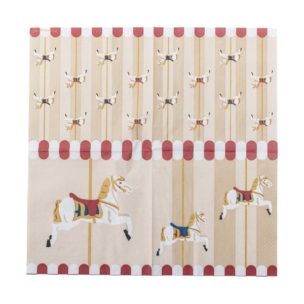 Papirnati prtički v kompletu 20 ks 33x33 cm Merry-go-round – Bloomingville-image-3