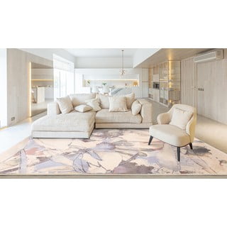 Kremno bela volnena preproga 133x180 cm Lilia – Agnella