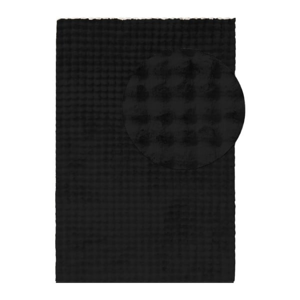 Črna pralna preproga 80x150 cm Bubble Black – Mila Home