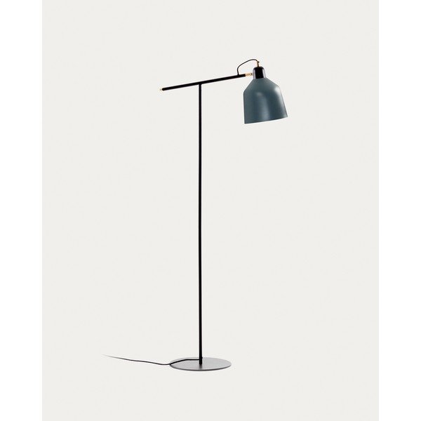 Modrozelena stoječa svetilka s kovinskim senčilom (višina 147 cm) Olimpia – Kave Home-image-2