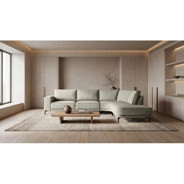 Svetlo siva kotna sedežna garnitura (desni kot) Copenhagen – Scandic-image-1