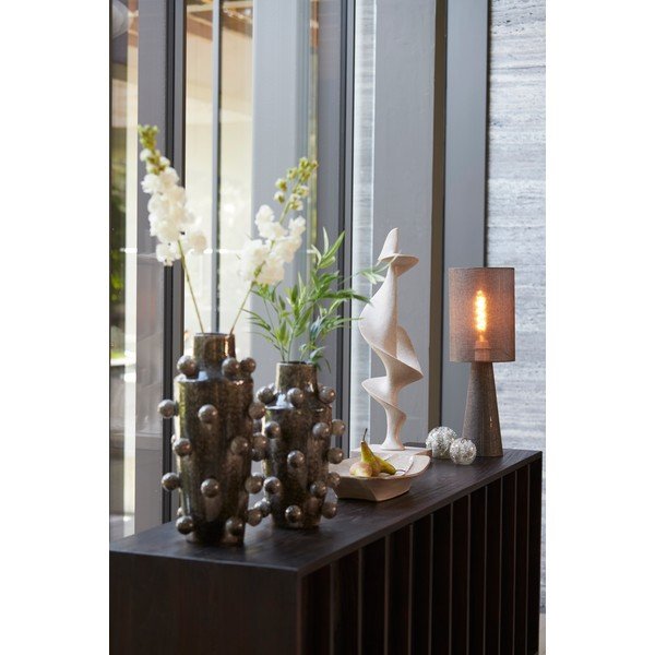 Rjava namizna svetilka s tekstilnim senčilom (višina 58 cm) Micky – Light & Living-image-2