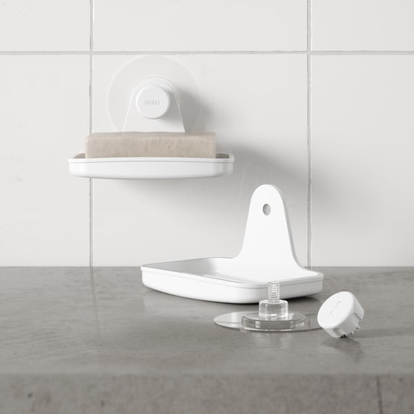 Bel podstavek za milo iz reciklirane plastike z namestitvijo brez vrtanja Flex – Umbra-image-2