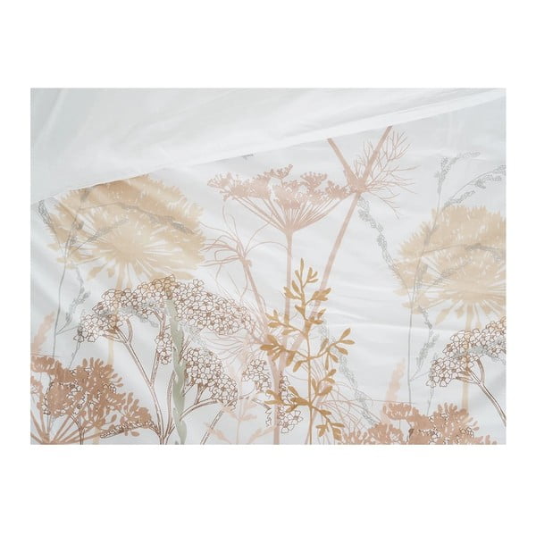 Enojna posteljnina iz krepa v beli in terakota barvi 140x200 cm Caraway – B.E.S.-image-1