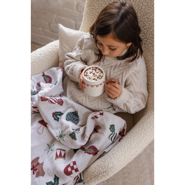 Bela odeja z božičnim motivom 130x160 cm Yule – Bloomingville-image-3