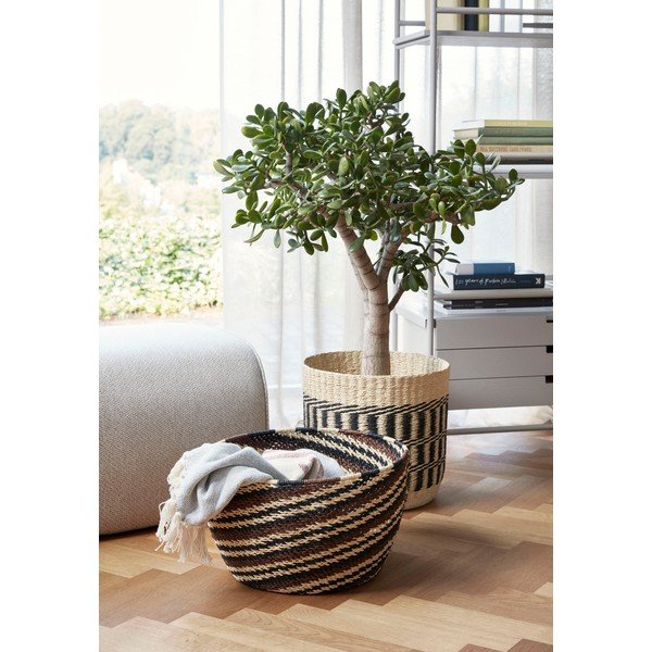 Komplet dveh rjavo-črnih košar Hübsch Natur-image-1