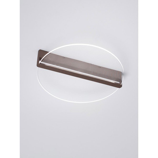 Rjava aluminijasta LED zatemnitvena stropna svetilka s senčilom iz akrilnega stekla Noah – Nova Luce-image-3