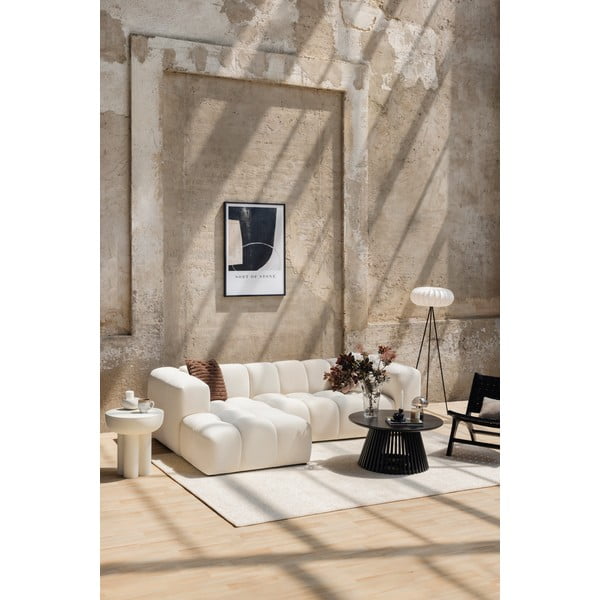 Siva žametna kotna sedežna garnitura (desni kot z ležalnikom) Cube – Bonami Selection-image-1