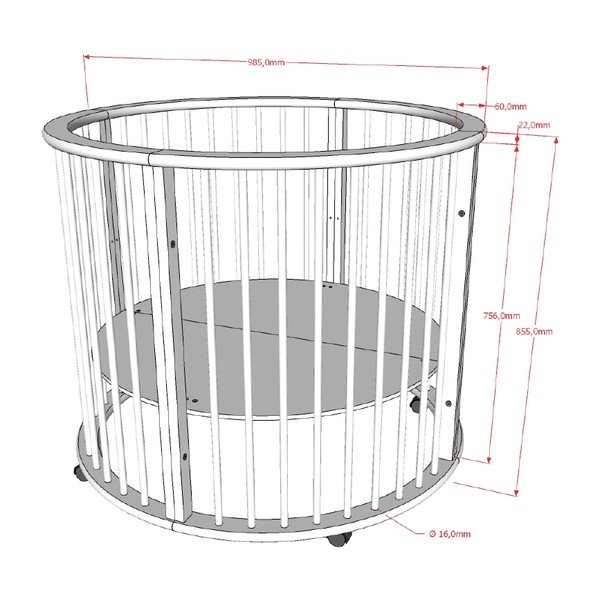 Stajica iz masivne bukve 90x90 cm v naravni barvi Dino – Vipack-image-3