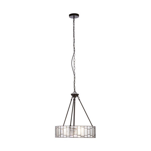 Kovinska viseča svetilka s steklenim senčilom ø 46 cm Waldorf – Premier Housewares-image-4