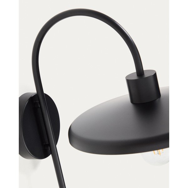 Črna stenska svetilka ø 27 cm Nuvira – Kave Home-image-3