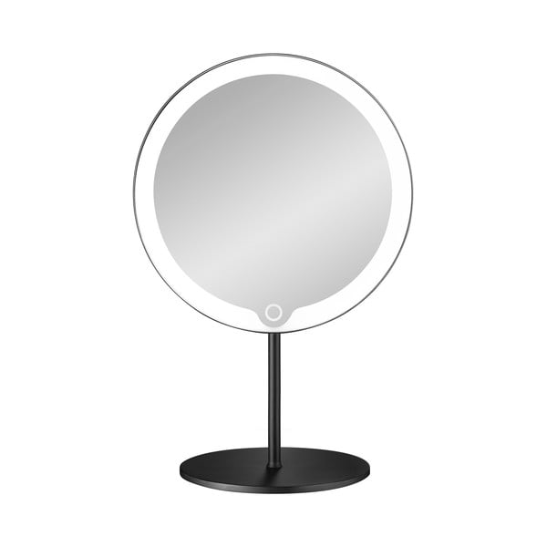 Črno kozmetično ogledalo z LED osvetlitvijo Blomus Modo