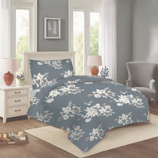 Siva enojna bombažna posteljnina 140x200 cm Korin – Cotton House
