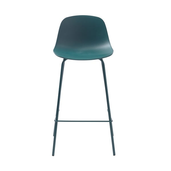 Modrozelen plastičen barski stol 92,5 cm Whitby – Unique Furniture