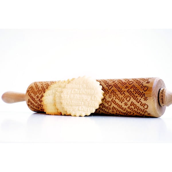 Leseni božični reliefni valjček za testoValek Happy Christmass-image-3