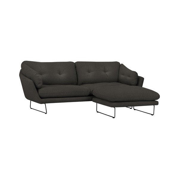 Windsor & Co Zofe Comet sivo-rjava garnitura kavča in pufa-image-1