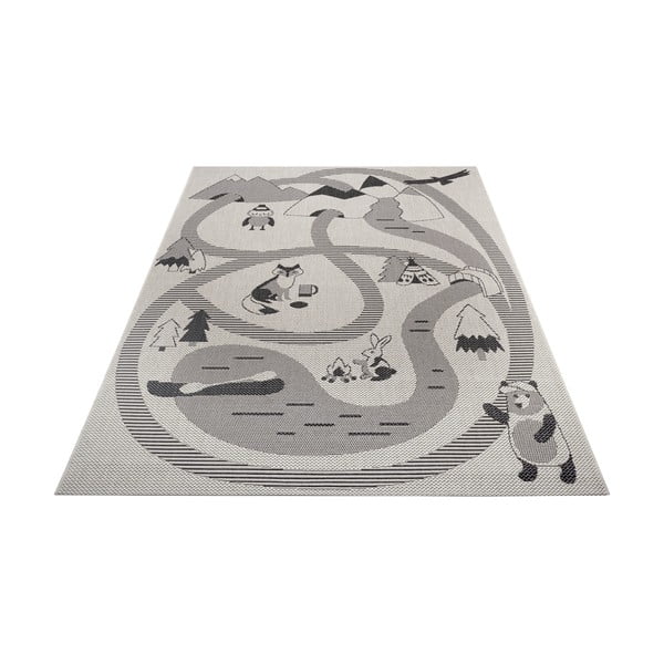Siva otroška preproga Ragami Animals, 160 x 230 cm-image-2