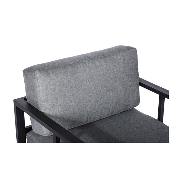 Komplet grafitno sivih vrtnih stolov Bellisima in črne mize Loris, ø 35 cm-image-4