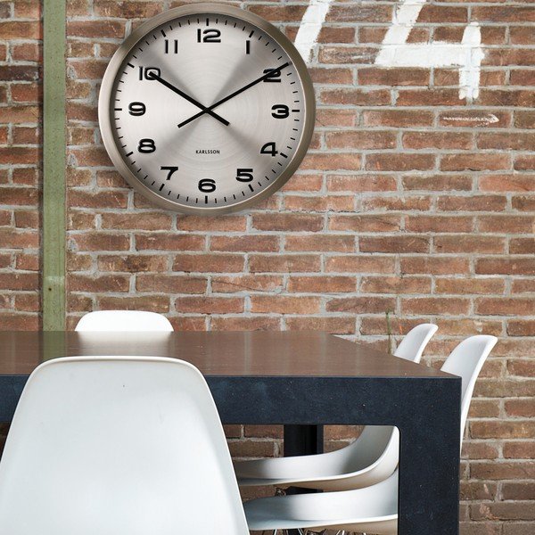 Present Time Maxie Silver Clock-image-1