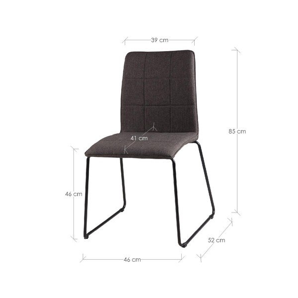 Komplet 4 temno sivih jedilnih stolov sømcasa Malina-image-2