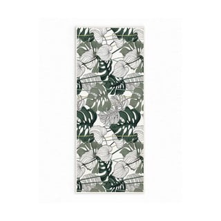 Belo-zelena pralna preproga 80x150 cm Monstera – Oyo Concept