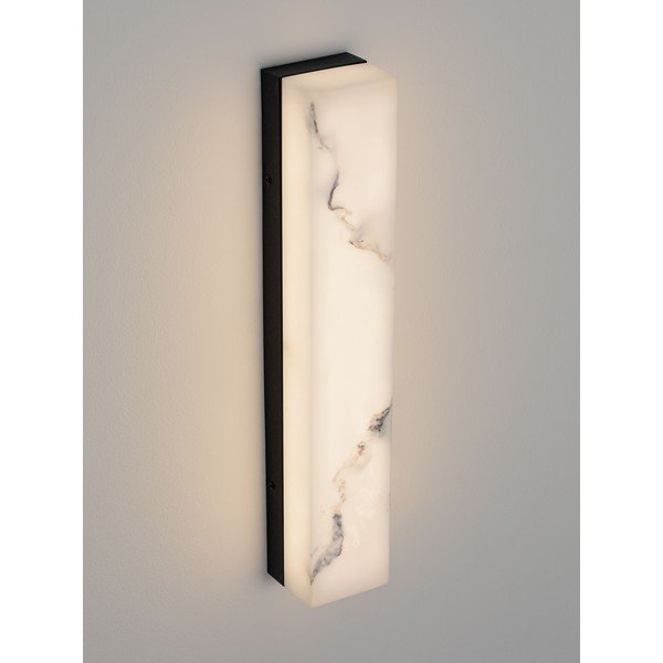 Bela/mat črna LED stenska svetilka v kamnitem dekorju Shado – Nova Luce-image-4