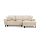 Bež raztegljiva sedežna garnitura Micadoni Home Moghan, desni kot