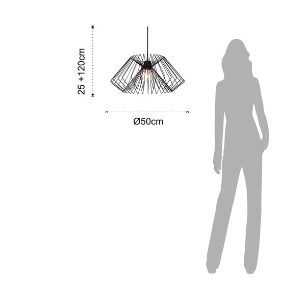 Črna viseča svetilka Tomasucci Cage-image-3