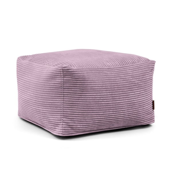 Vijolična vreča za sedenje iz rebrastega žameta Softbox MooG – SLOWDOWN