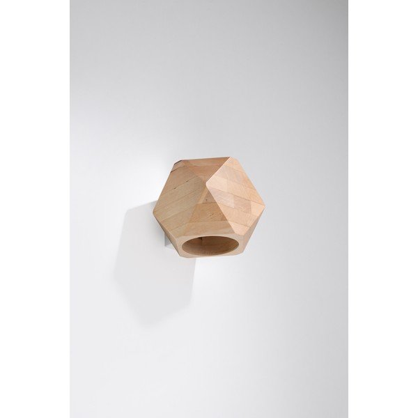 Stenska svetilka iz masivnega lesa v naravni barvi Vige – Sollux-image-4