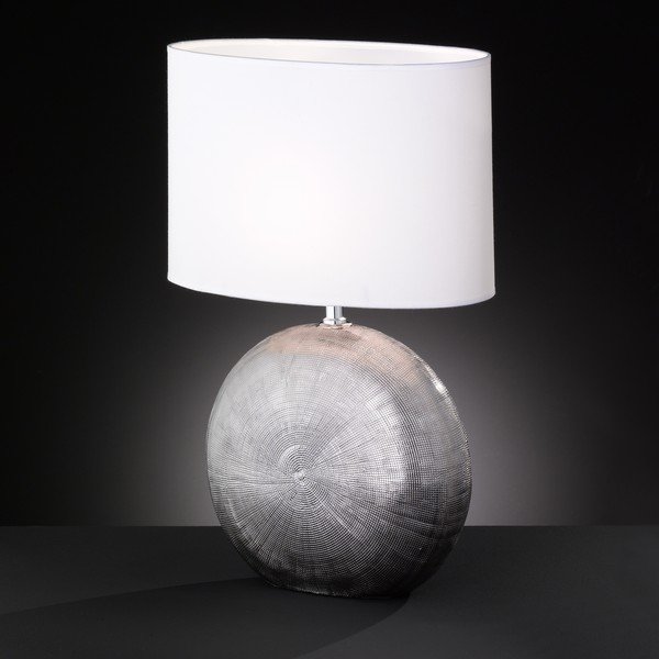 Bela namizna svetilka Fischer & Honsel Foro, višina 53 cm-image-1