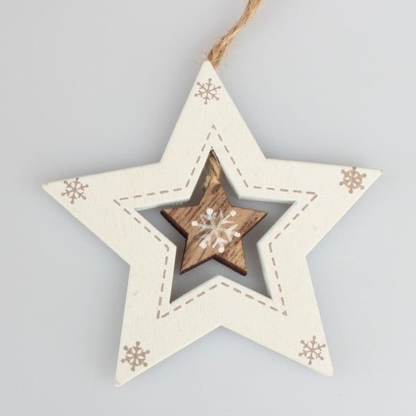 Bela zvezdasta viseča dekoracija Dakls Star