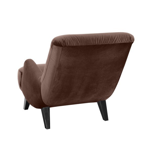 Rjav fotelj s črnimi nogami Max Winzer Brandford Suede-image-1