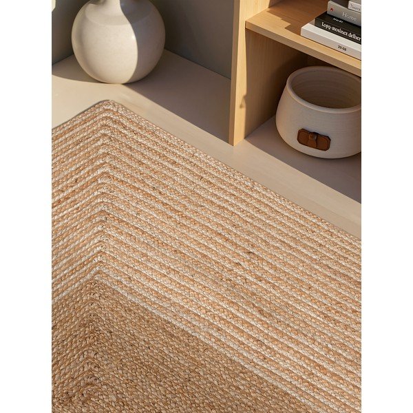Obojestranska/ročno tkana preproga iz jute v naravni barvi/v svetli naravni barvi 200x300 cm Juno – Hanse Home-image-3