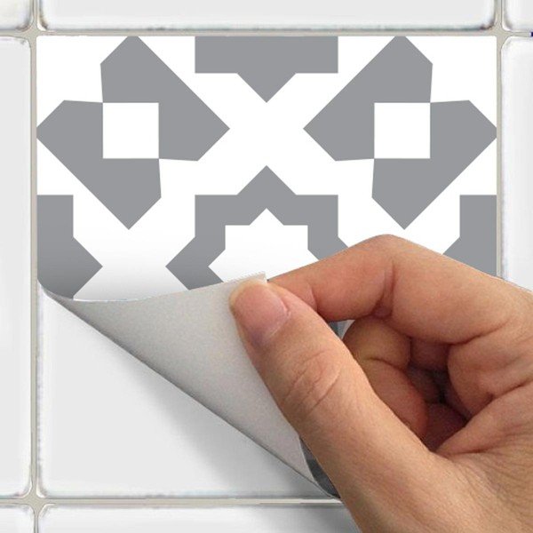 Komplet 24 stenskih nalepk Ambiance Azulejos Badgio, 10 x 10 cm-image-3