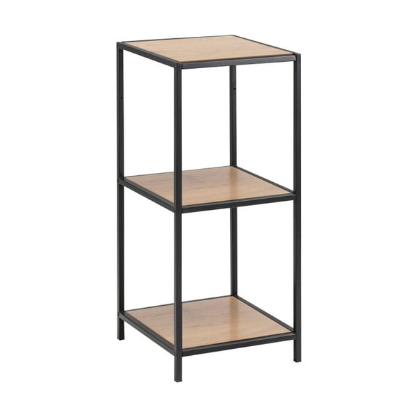 Črn regal v hrastovem dekorju 37x83 cm Seaford – Actona-image-2