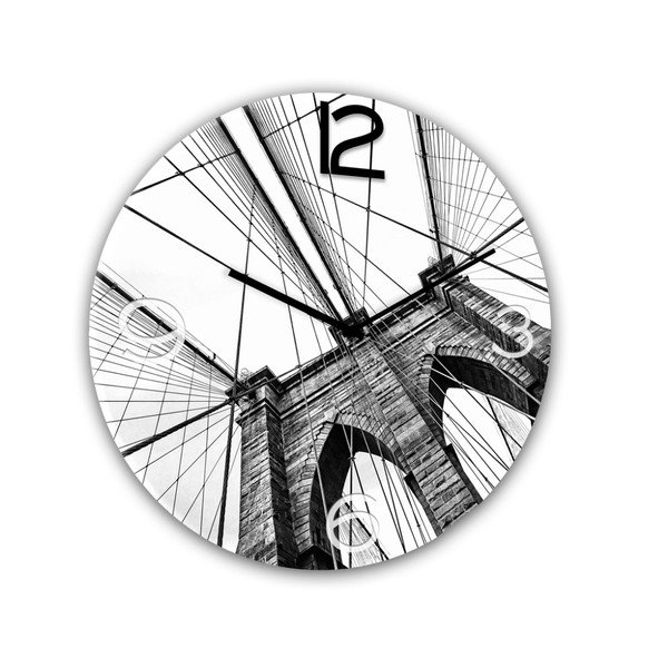 Stenska ura Styler Glassclock Brooklyn, ⌀ 30 cm-image-1