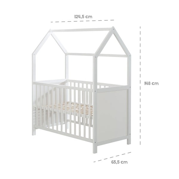 Siva otroška posteljica 60x120 cm – Roba-image-2