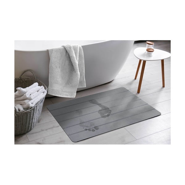 Siva kopalniška preproga 50x70 cm Baline – douceur d'intérieur-image-1