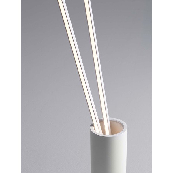 Mat bela kovinska LED stoječa svetilka z upogljivo konstrukcijo (višina 181 cm) Kimolia – Nova Luce-image-1