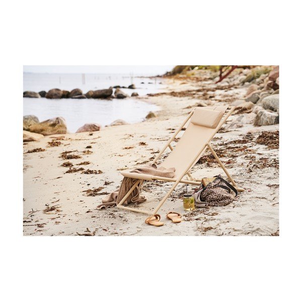 Bež kovinski vrtni ležalnik Curtis – House Nordic-image-1