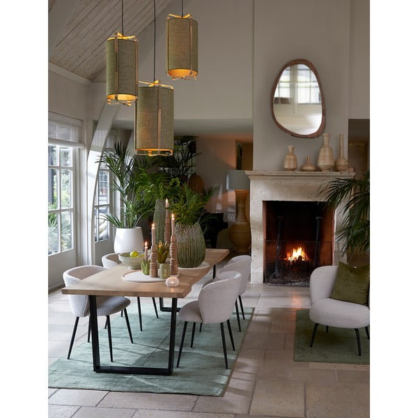 Stensko ogledalo z lesenim okvirjem 120x80 cm Sonora – Light & Living-image-2