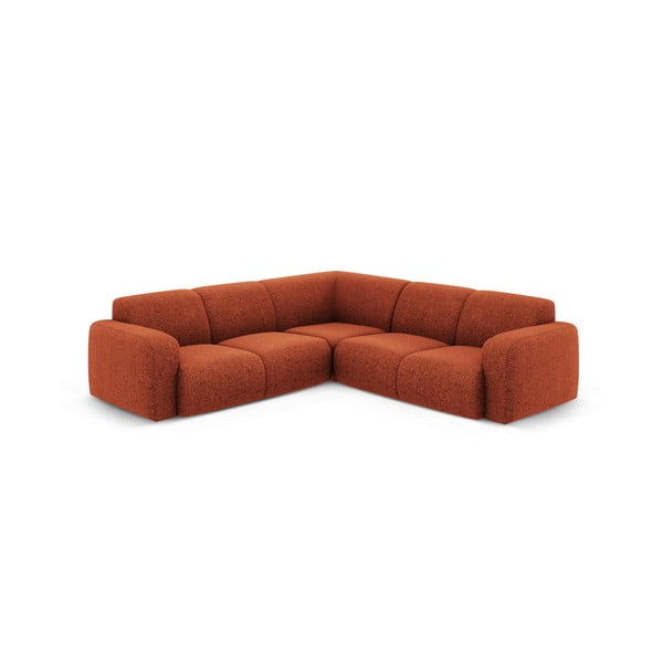 Opečnato oranžna kotna sedežna garnitura (s kotom po izbiri/v obliki črke L) Molino – Micadoni Home-image-1