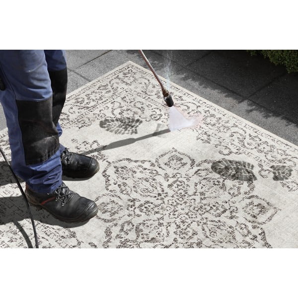 Siva in kremasta zunanja preproga NORTHRUGS Tilos, 120 x 170 cm-image-3