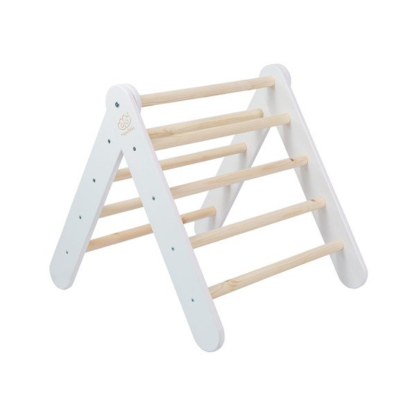 Bel piklerjev trikotnik iz masivnega bora 60x60x60 cm Montessori – Meowbaby