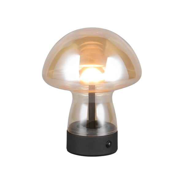 Jantarna LED namizna svetilka s steklenim senčilom (višina 18 cm) Dooley – Trio-image-1