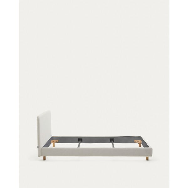 Siva oblazinjena zakonska postelja brez letvenega dna 160x200 cm Valma – Kave Home-image-4