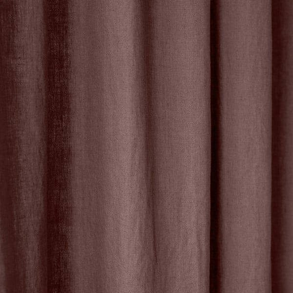 Umazano-vijolična lanena zavesa s tunelom Linen Tales Night Time, 250 x 140 cm-image-1